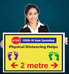 Floor Decal Sticker for Physical Distancing produced in 1 Day in Vancouver